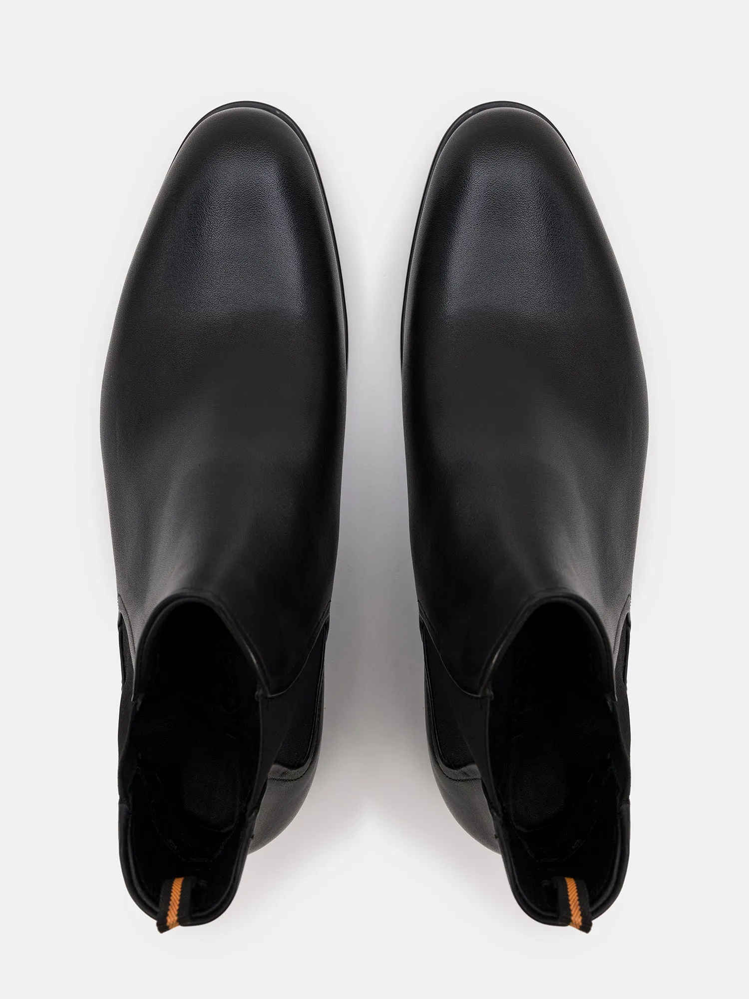 Black Leather Chelsea Boots