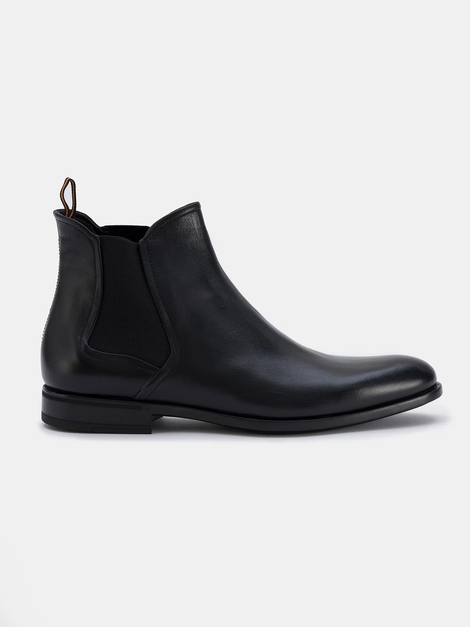 Black Leather Chelsea Boots