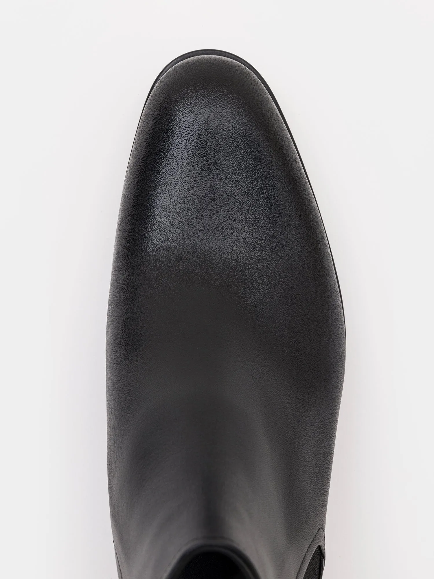 Black Leather Chelsea Boots