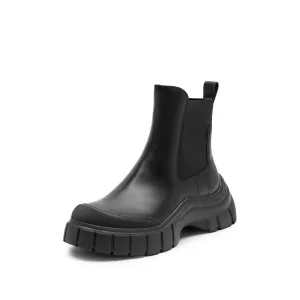 Black ST Key Platform Chelsea Boots