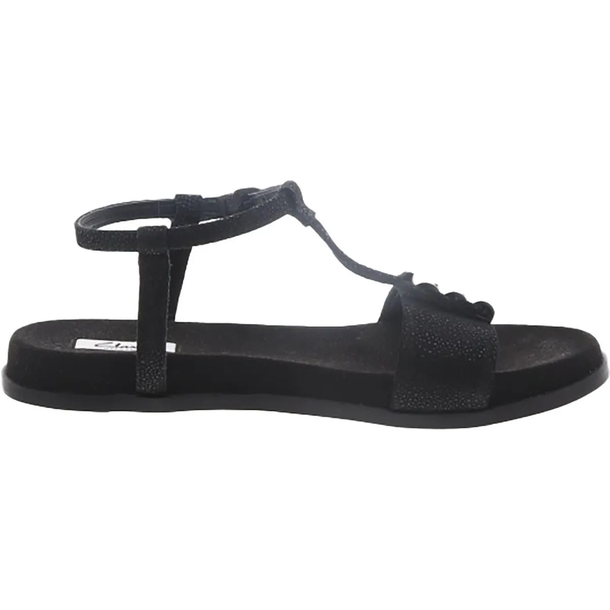 Clarks Womens Agean Cool Adjustable Flat Ankle Strap