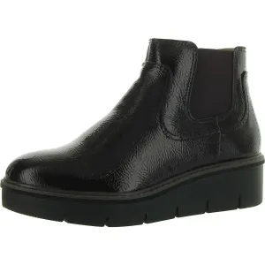 Clarks Womens AIRABELL STYLE Faux Leather Wedge Ankle Boots