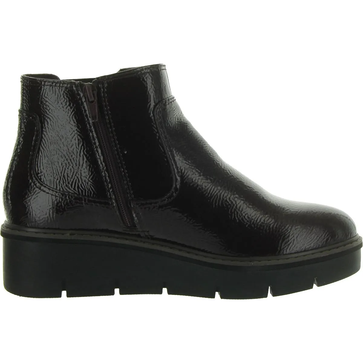 Clarks Womens AIRABELL STYLE Faux Leather Wedge Ankle Boots