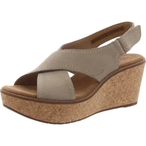 Clarks Womens Aisley Tulip Wedge Slingback Wedge Sandals