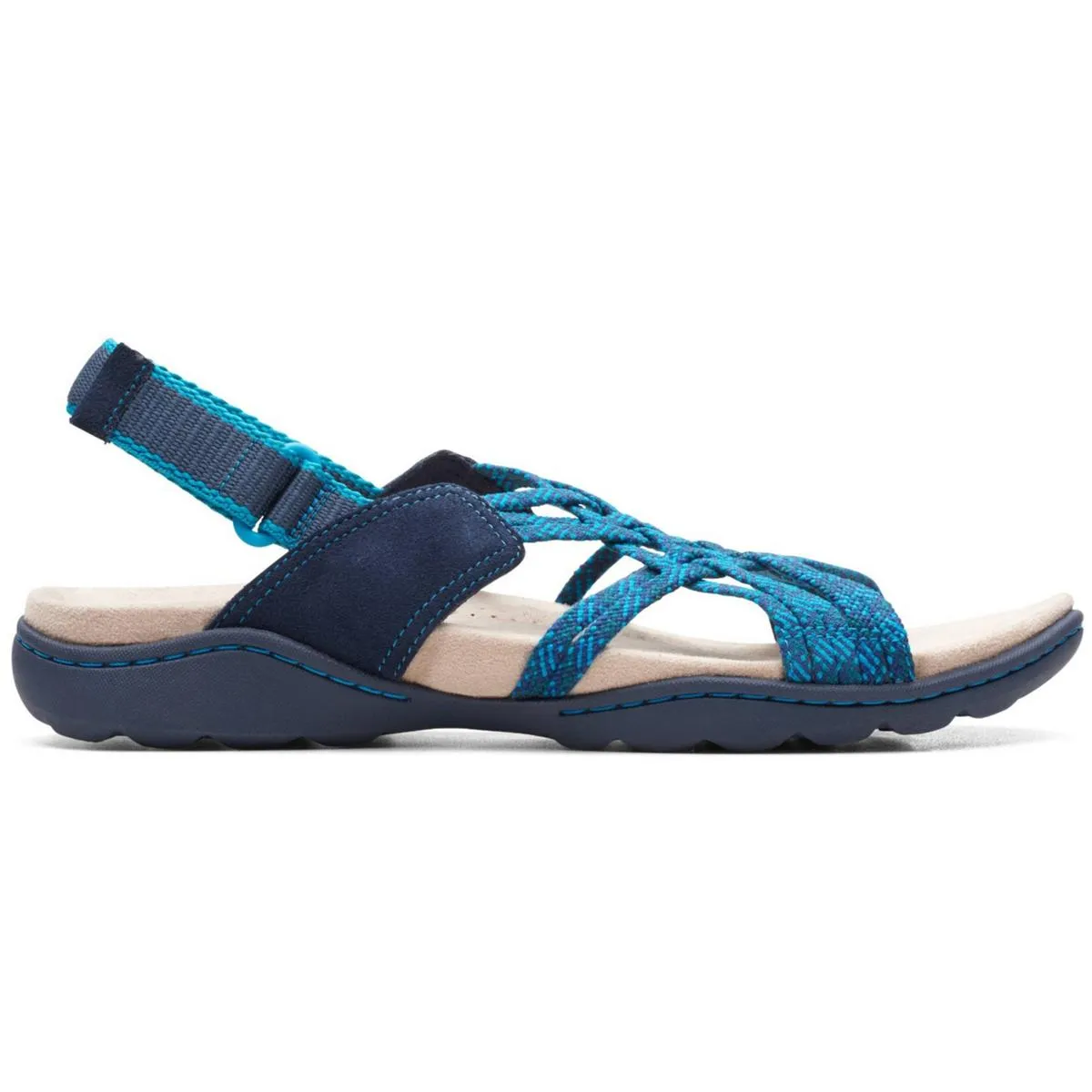 Clarks Womens Amanda Ease Laceless Slip On Slingback Sandals