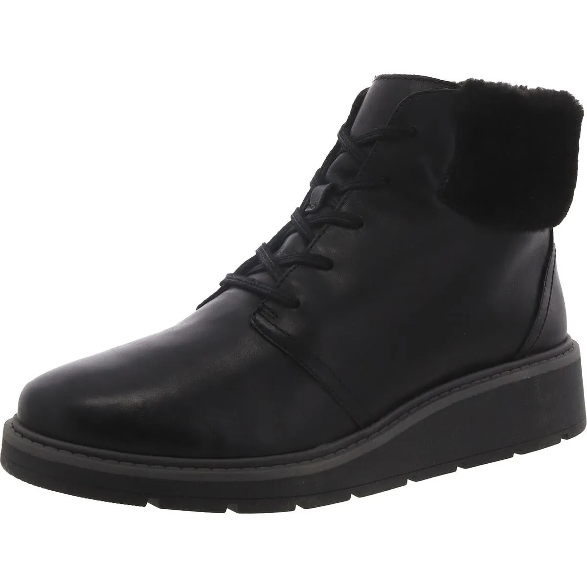 Clarks Womens Andie Go Leather Lace Up Ankle Boots