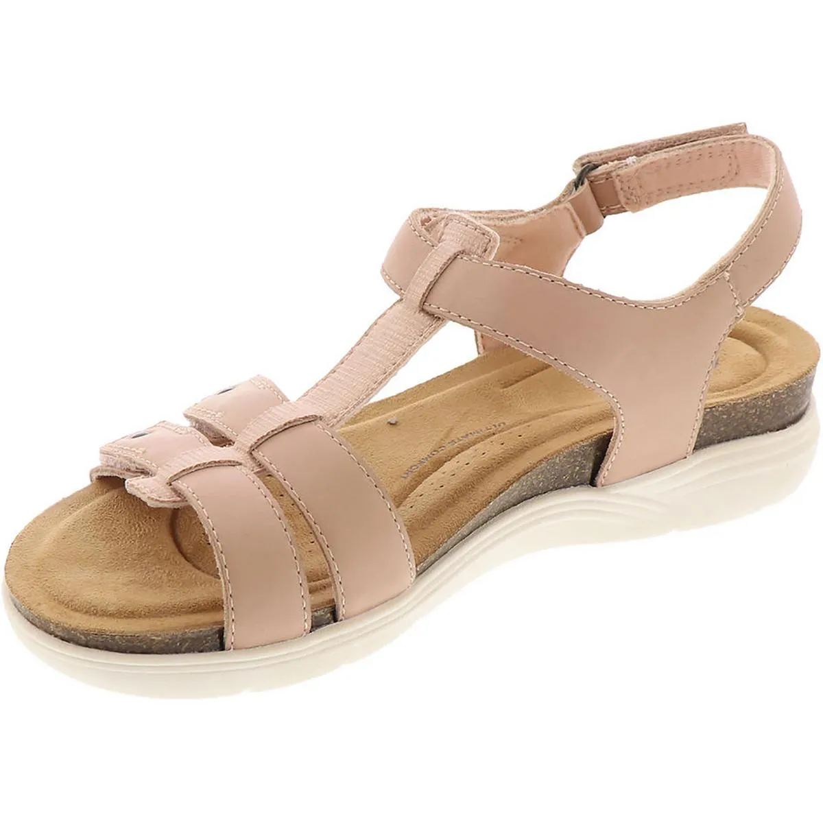 Clarks Womens April Cove  Strappy Slip On Ankle Strap