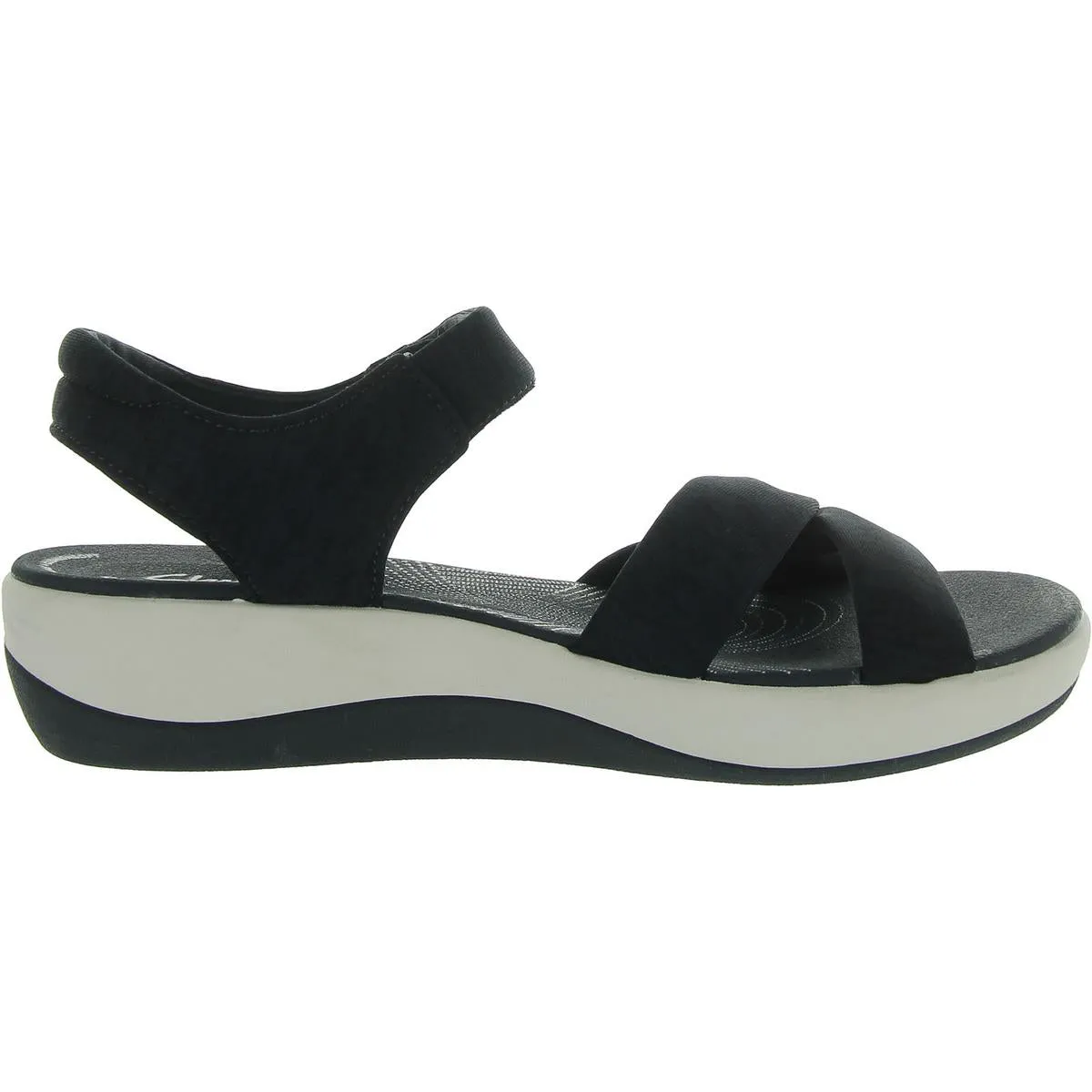 Clarks Womens Arla Shore Slip On Open Toe Ankle Strap