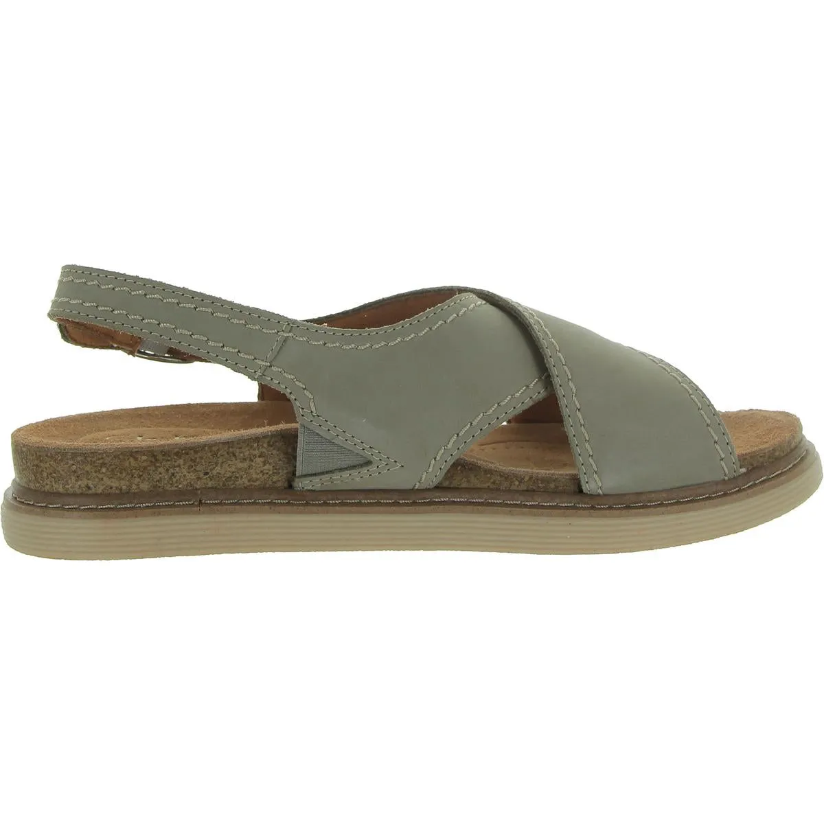 Clarks Womens ARWELL SLING Faux Leather Round toe Slingback Sandals