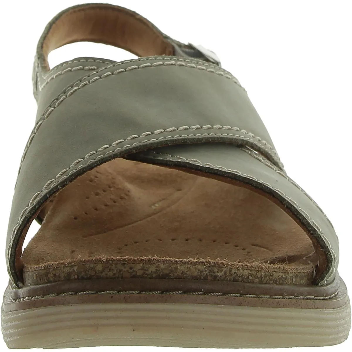 Clarks Womens ARWELL SLING Faux Leather Round toe Slingback Sandals