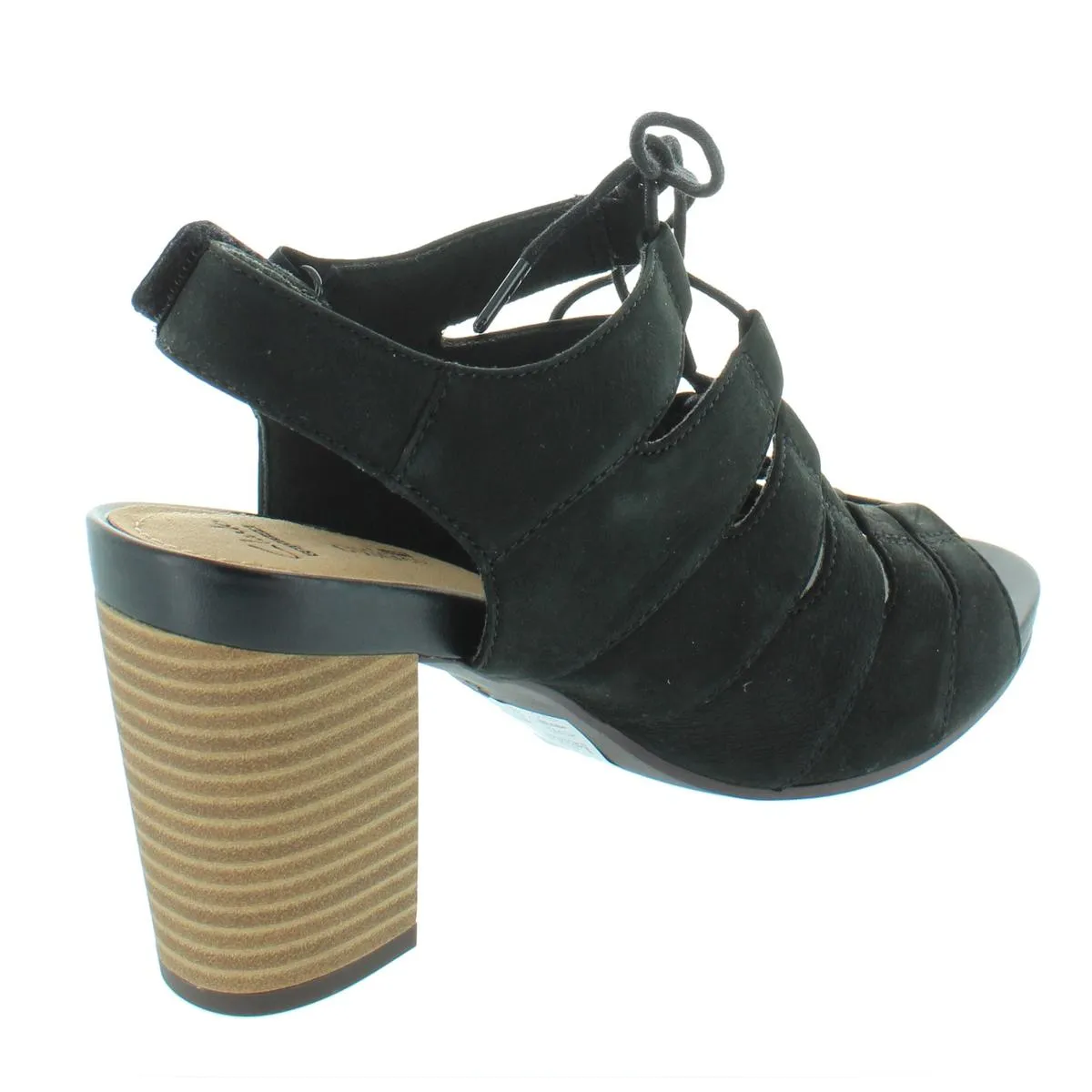 Clarks Womens Banoy Waneta Nubuck Caged Dress Sandals