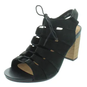 Clarks Womens Banoy Waneta Nubuck Caged Dress Sandals