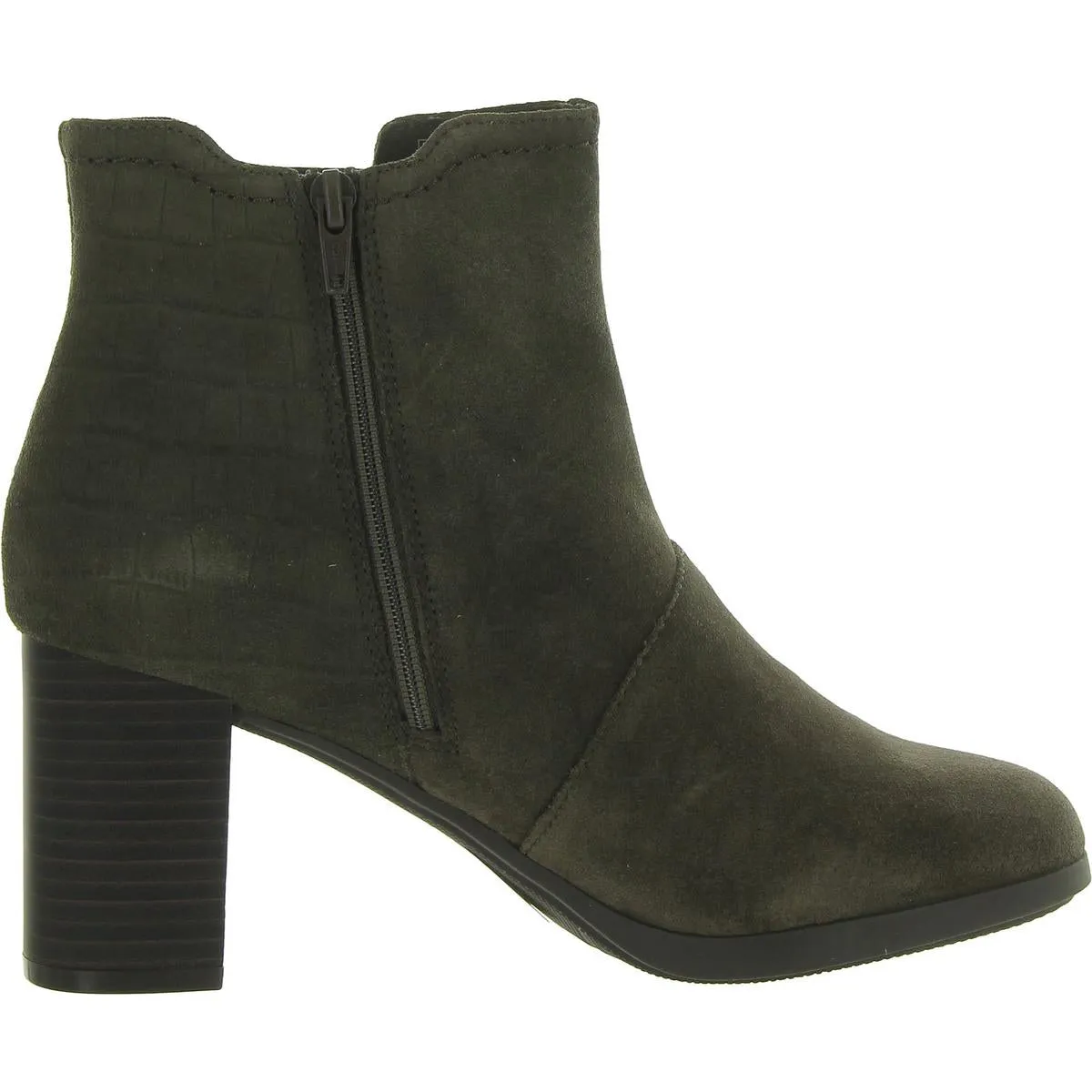 Clarks Womens BAYLA GLOW Leather Laceless Ankle Boots
