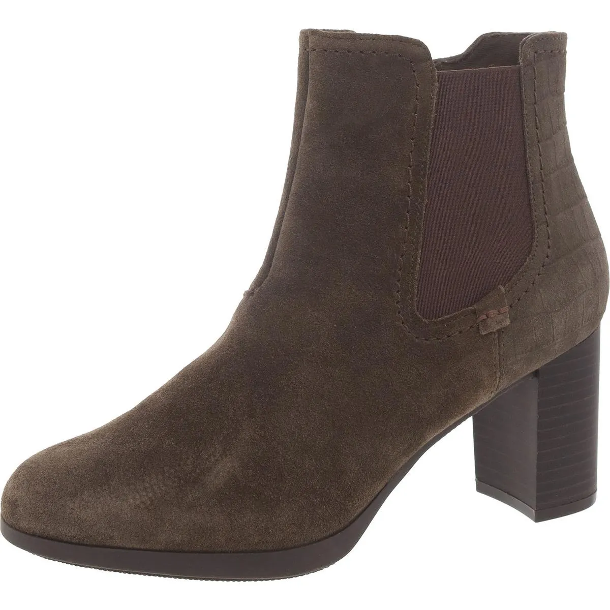 Clarks Womens Bayla Rose Suede Round Toe Booties