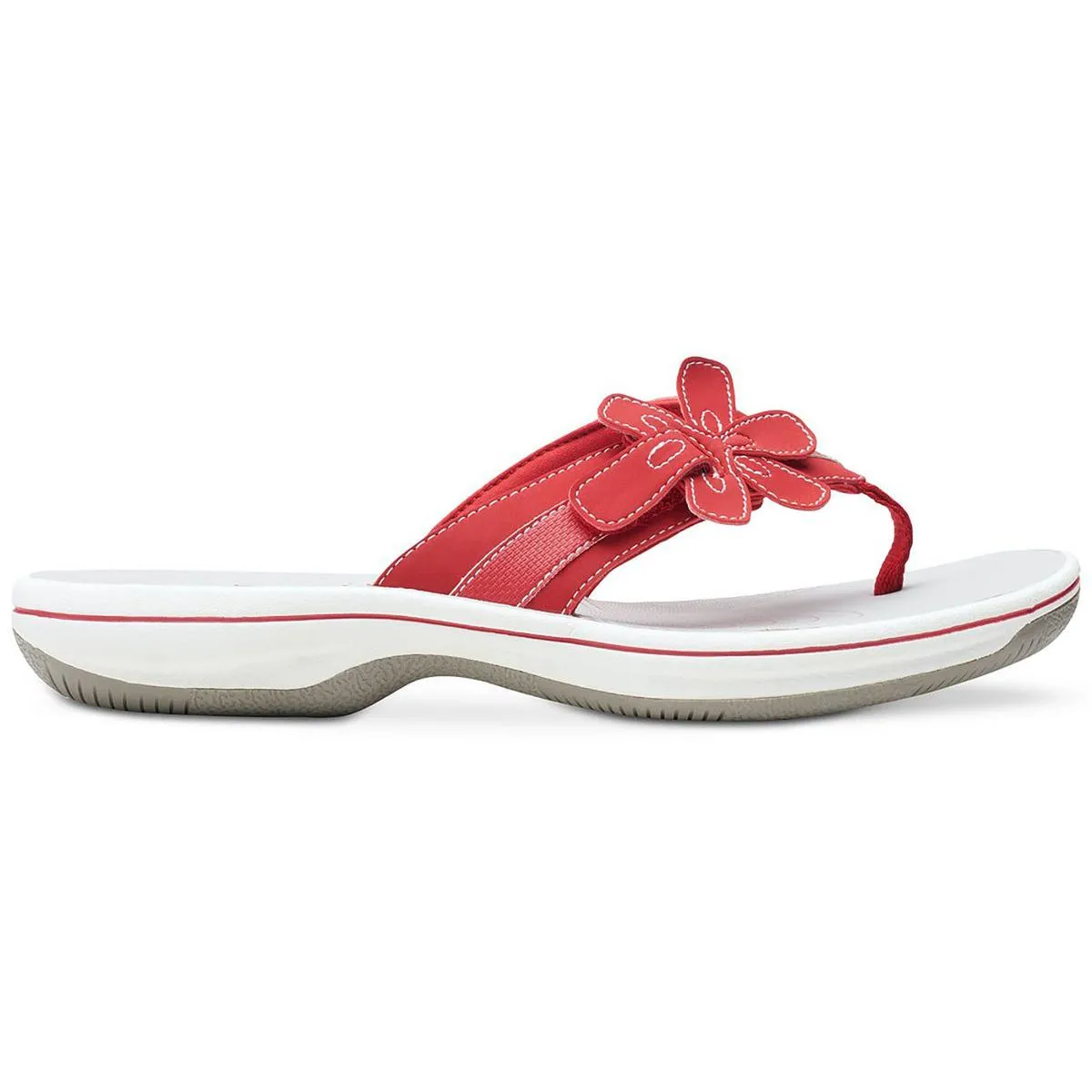 Clarks Womens Brinkley Flora Faux Leather Snake Print Thong Sandals