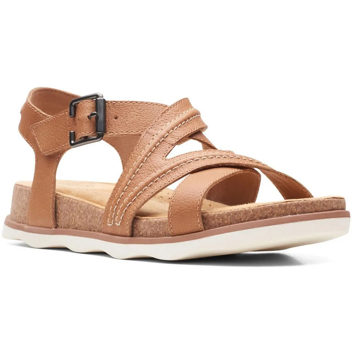 Clarks Womens Brynn Ave  Cushioned Footbed Ankle Strap
