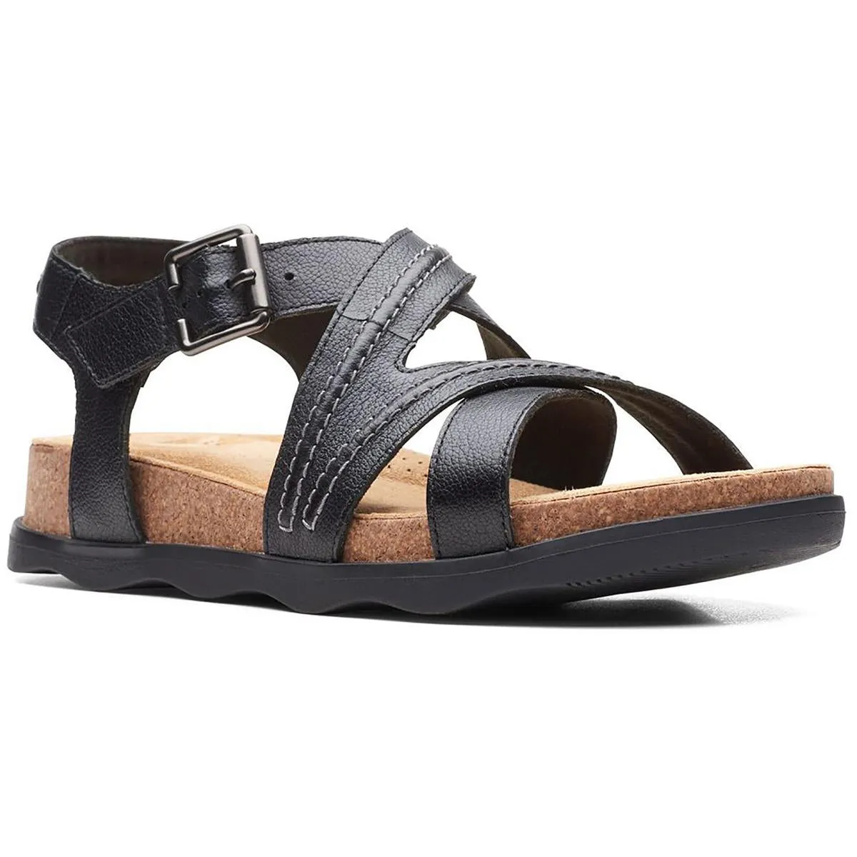 Clarks Womens Brynn Ave  Cushioned Footbed Ankle Strap
