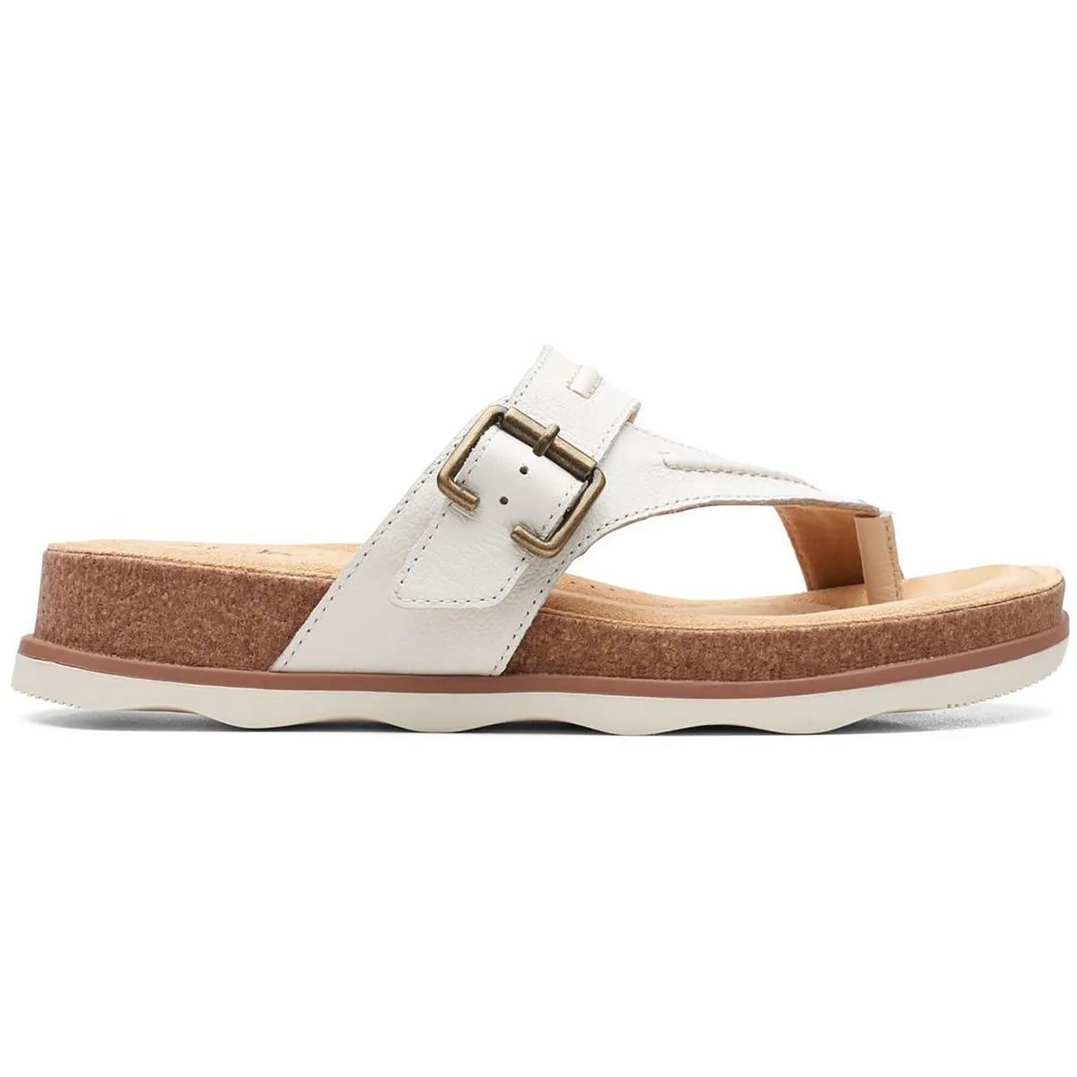 Clarks Womens Brynn Madi Buckle Cushioned Footbed Slide Sandals