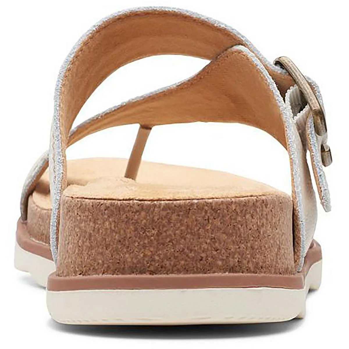 Clarks Womens Brynn Madi Buckle Cushioned Footbed Slide Sandals