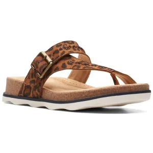 Clarks Womens Brynn Madi Leather Slip On Thong Sandals