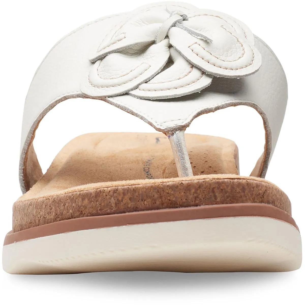 Clarks Womens Brynn Style Leather Cushioned Footbed Slide Sandals
