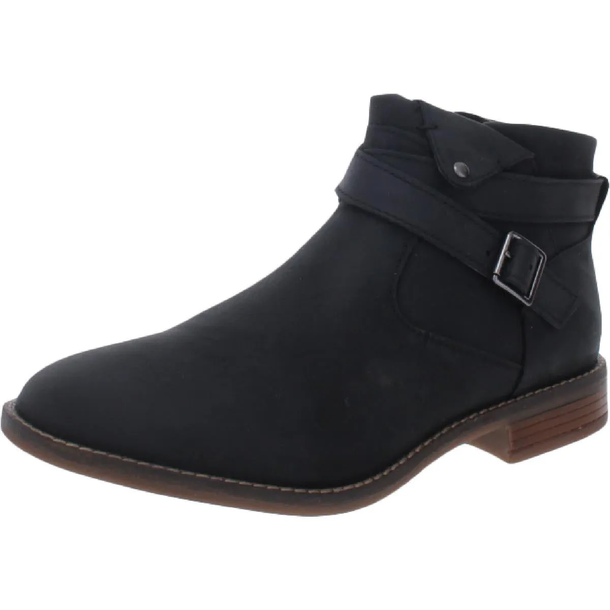 Clarks Womens Camzin Dime Leather Block Heel Ankle Boots