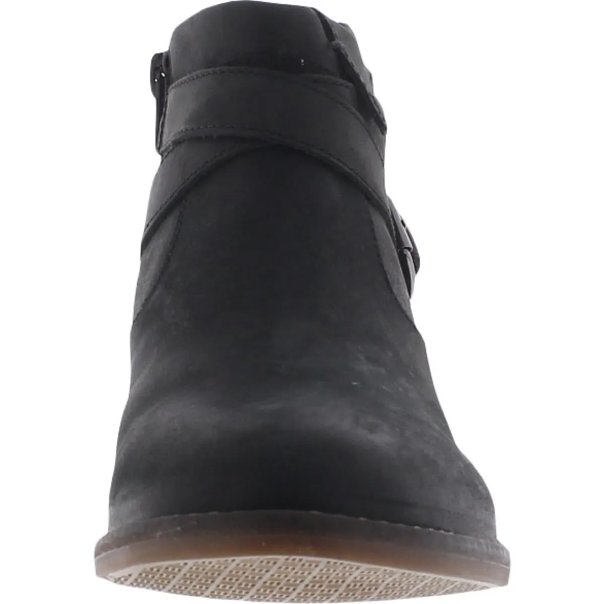 Clarks Womens Camzin Dime Leather Block Heel Ankle Boots