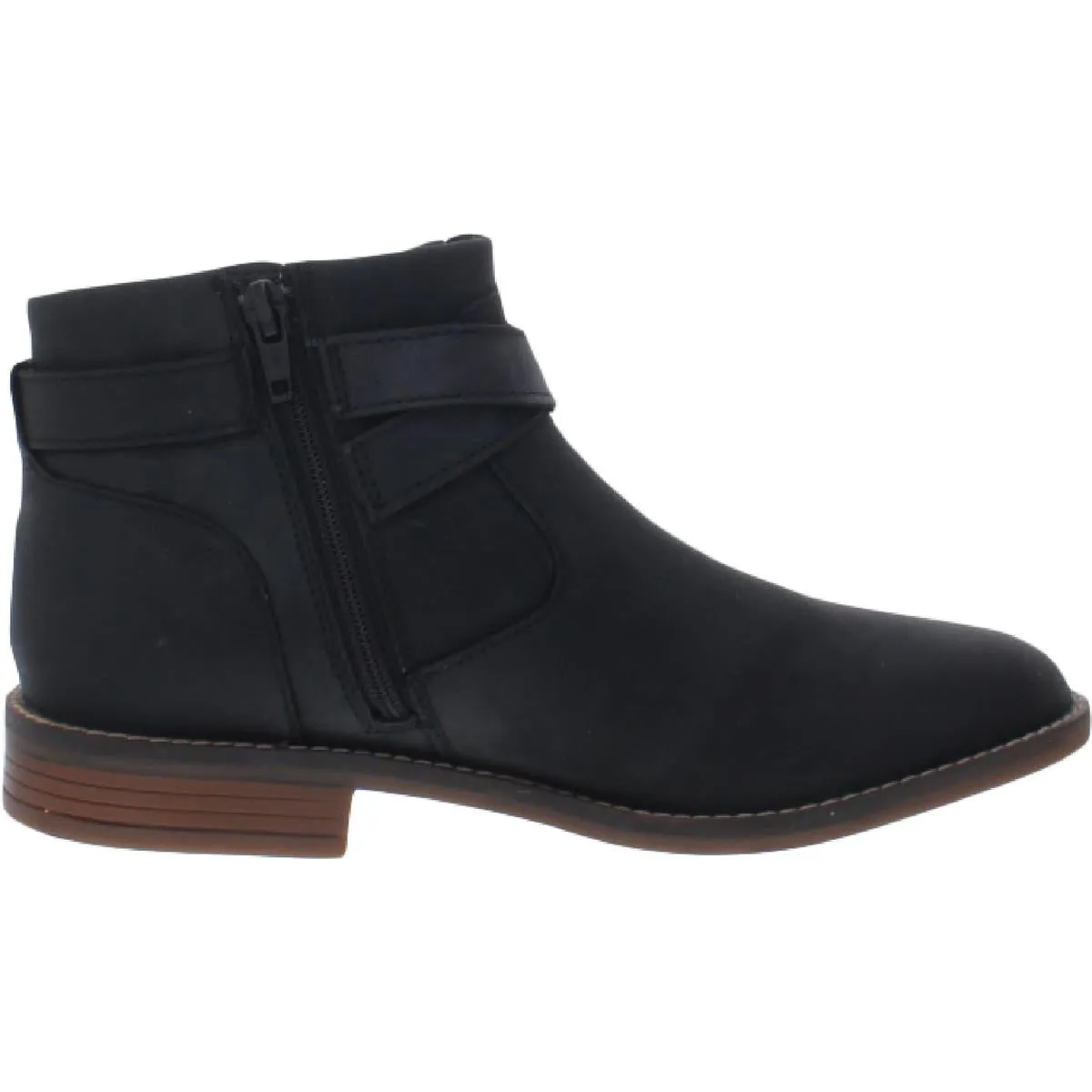 Clarks Womens Camzin Dime Leather Block Heel Ankle Boots