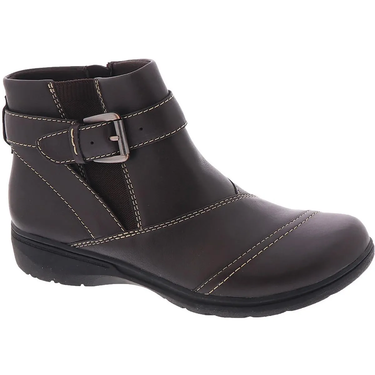 Clarks Womens Carleigh Dalia Solid Buckle Ankle Boots