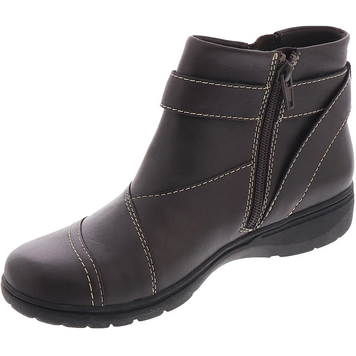 Clarks Womens Carleigh Dalia Solid Buckle Ankle Boots