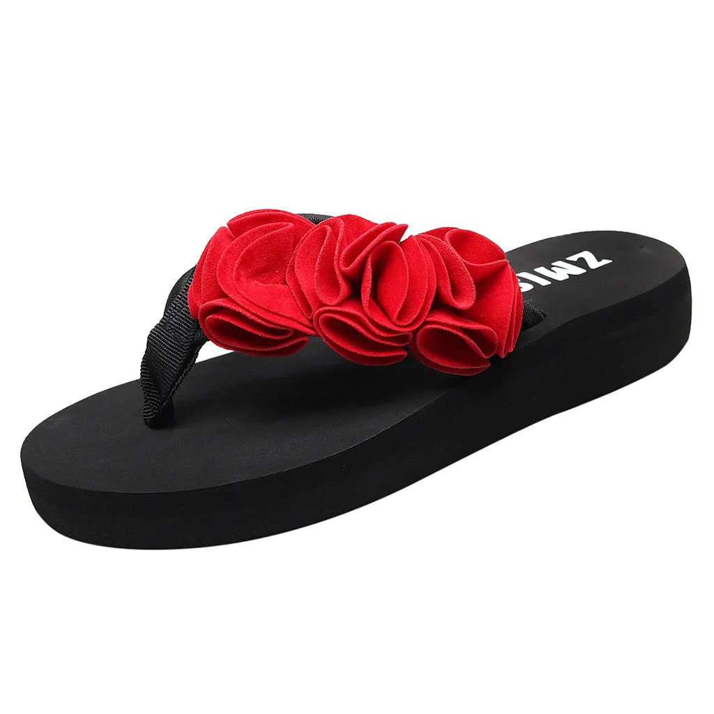 Flower Clip Toe Flip Flops Woman Casual Slippers