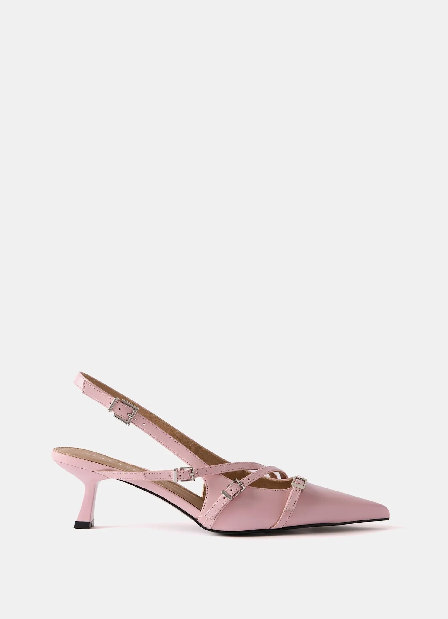 Kit Pink Slingback Kitten Heels