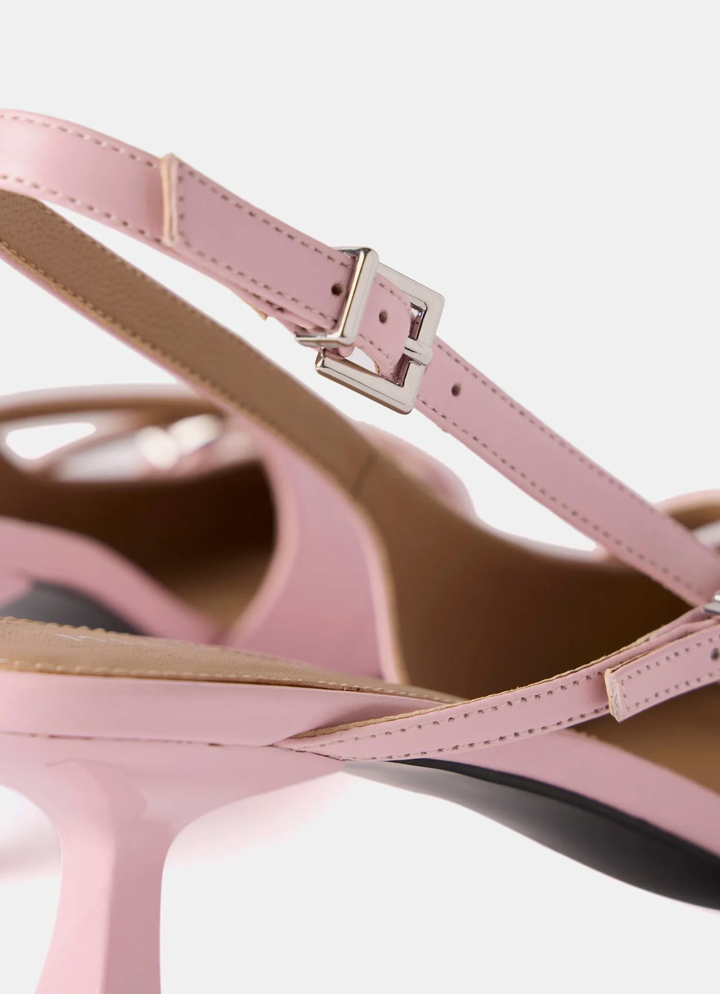 Kit Pink Slingback Kitten Heels