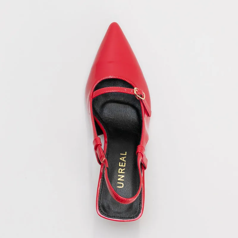 Kitten Heel Pointy Sling Back _ 161402
