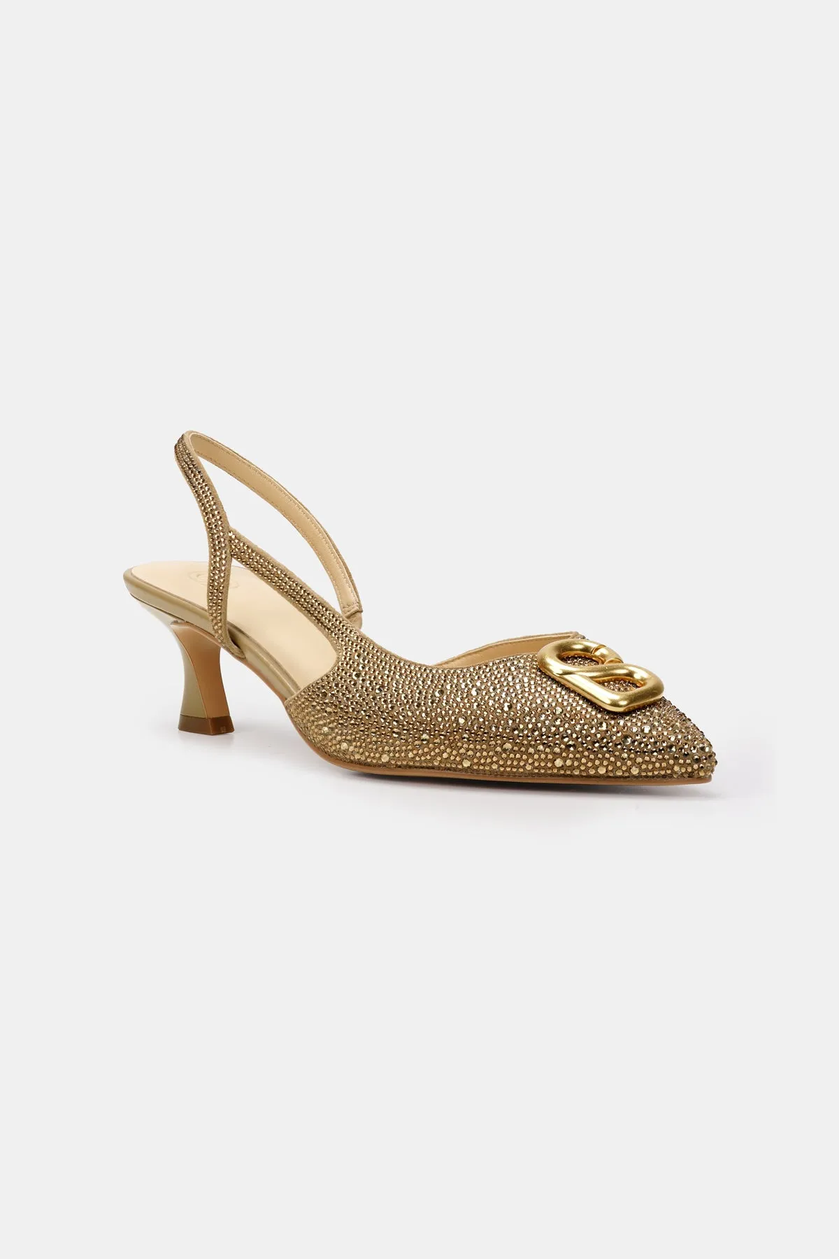 Kylie Heels with Crystal - Gold