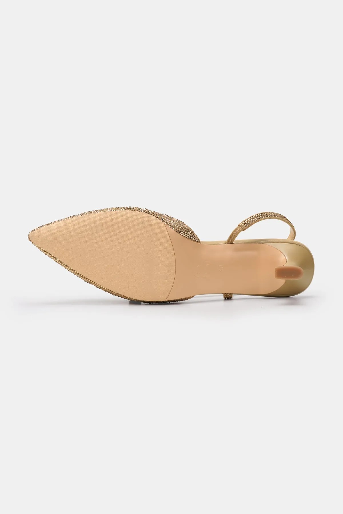 Kylie Heels with Crystal - Gold