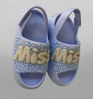 LITTLE MISS CROC SLINGBACK SANDALS
