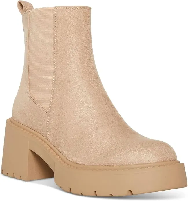 Madden Girl Trust Lug-Sole Chelsea Booties  Color Dark Taupe Size 5M