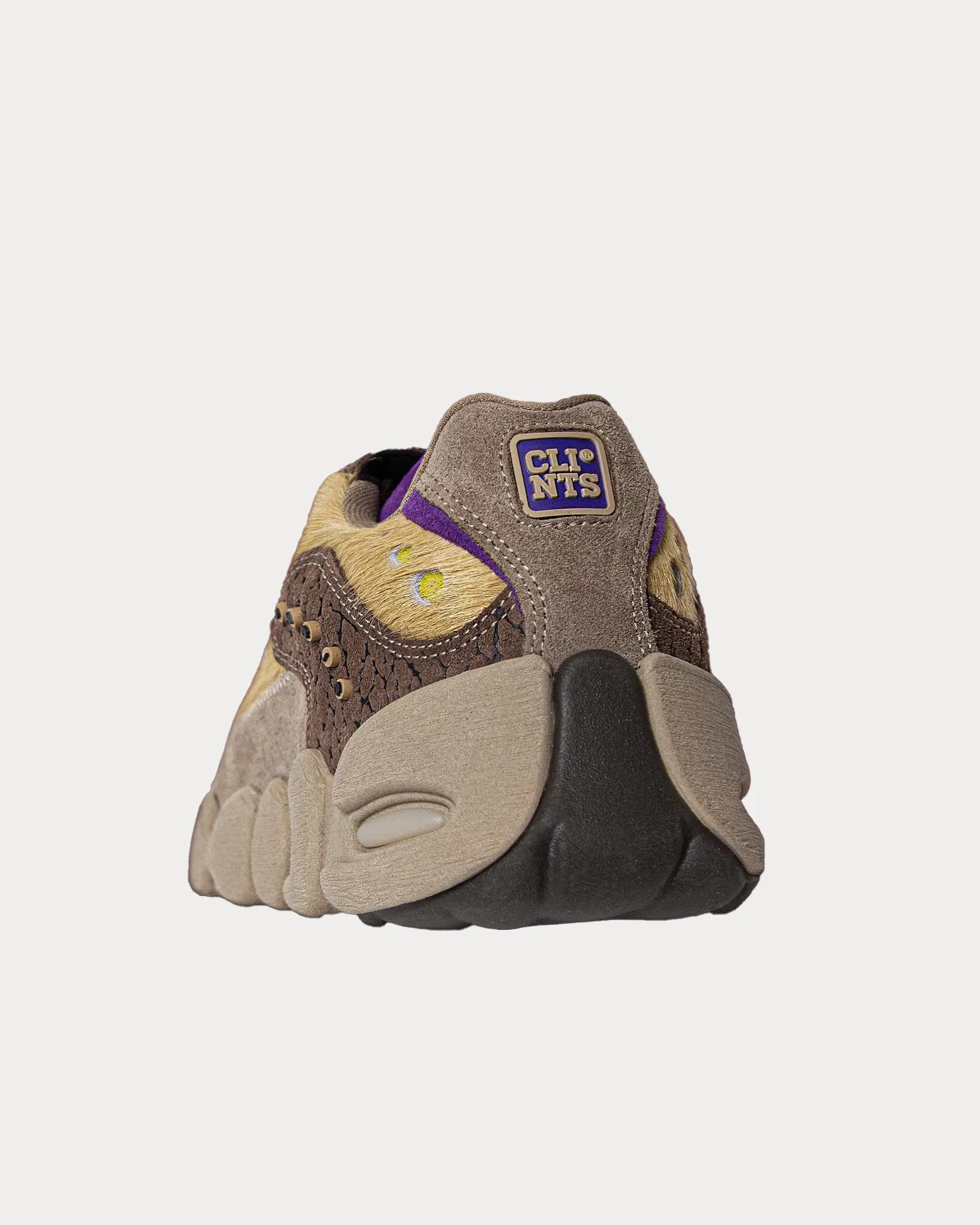 Oasis 'Wild-Cats' Brown / Purple Low Top Sneakers