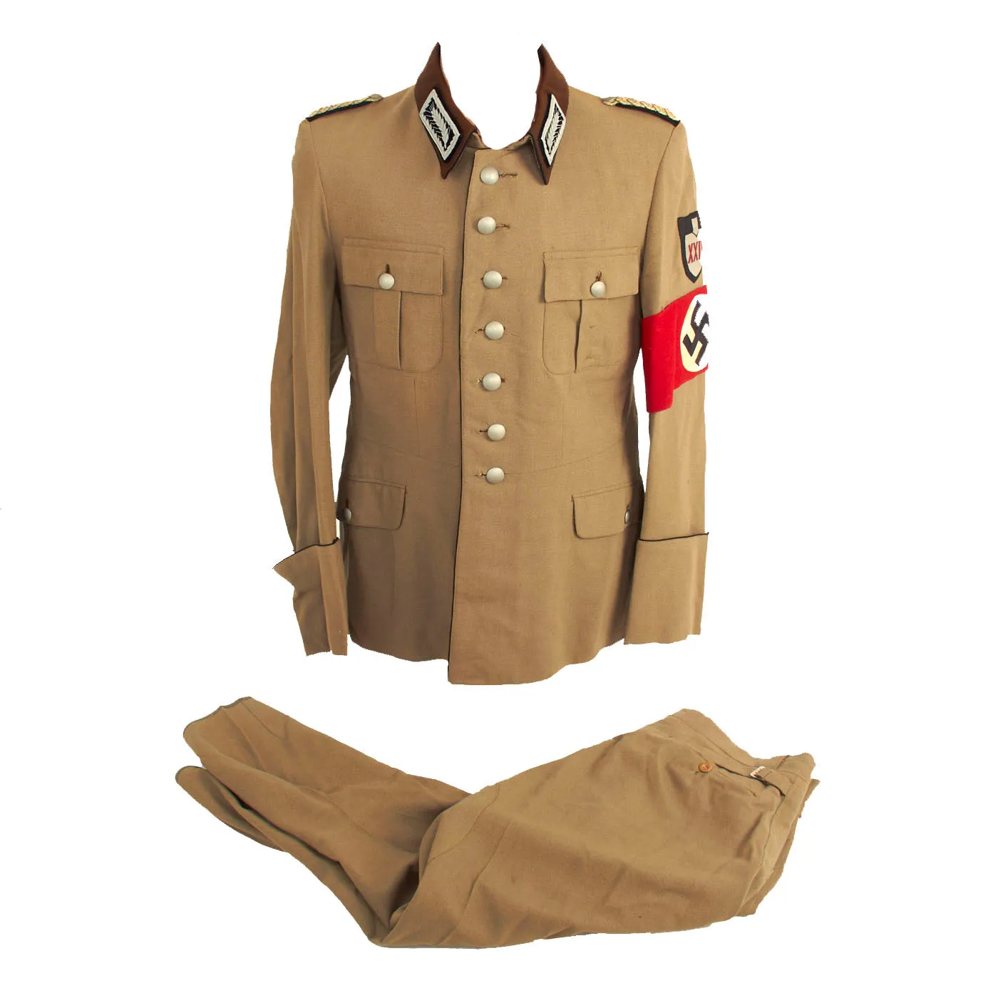 Original German WWII Named RAD Labor Service Arbeitsführer Officer's Uniform Tunic and Breeches - dated 1941