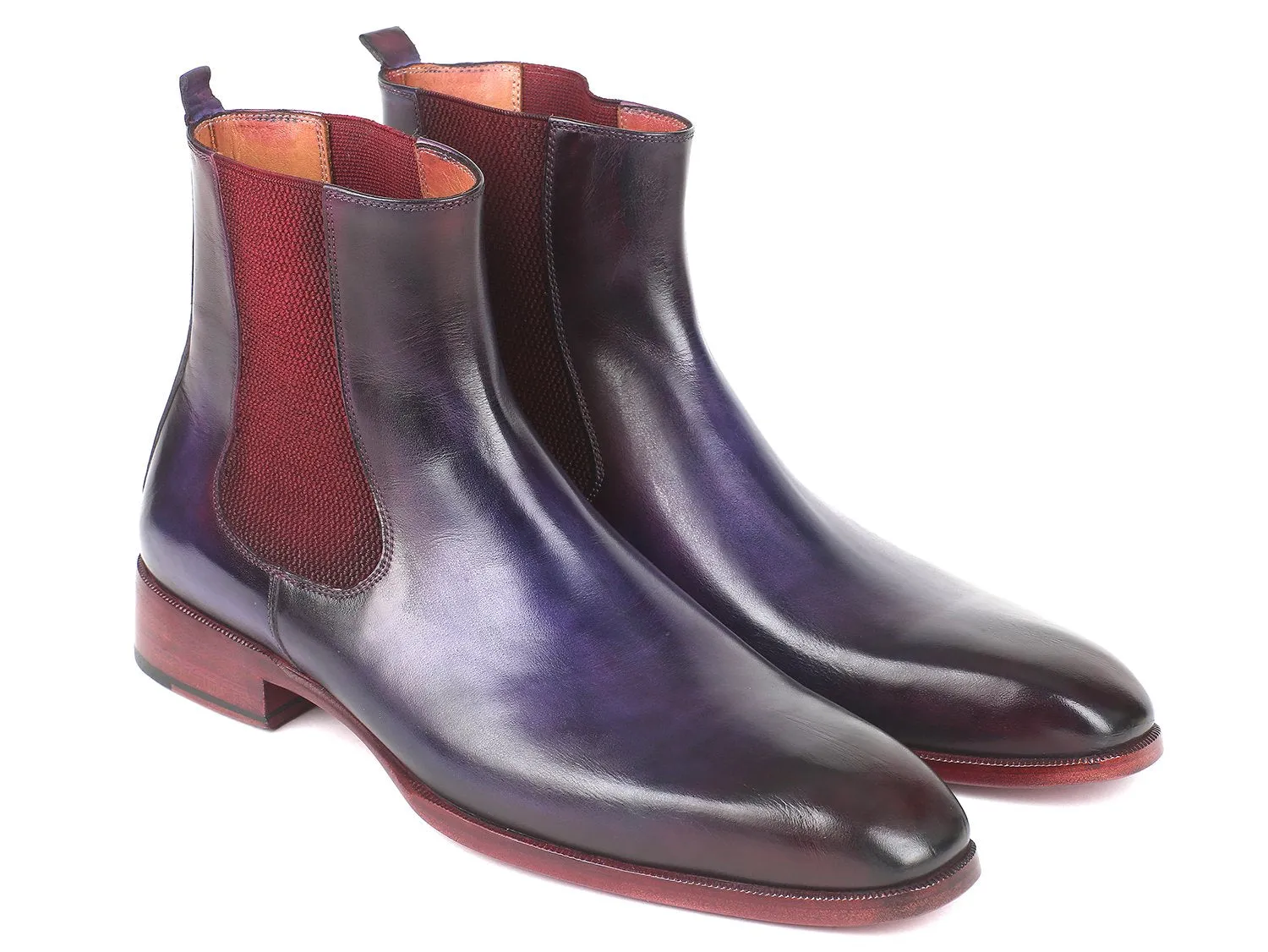 Paul Parkman Black & Gray Chelsea Boots (ID#BT661BLK)