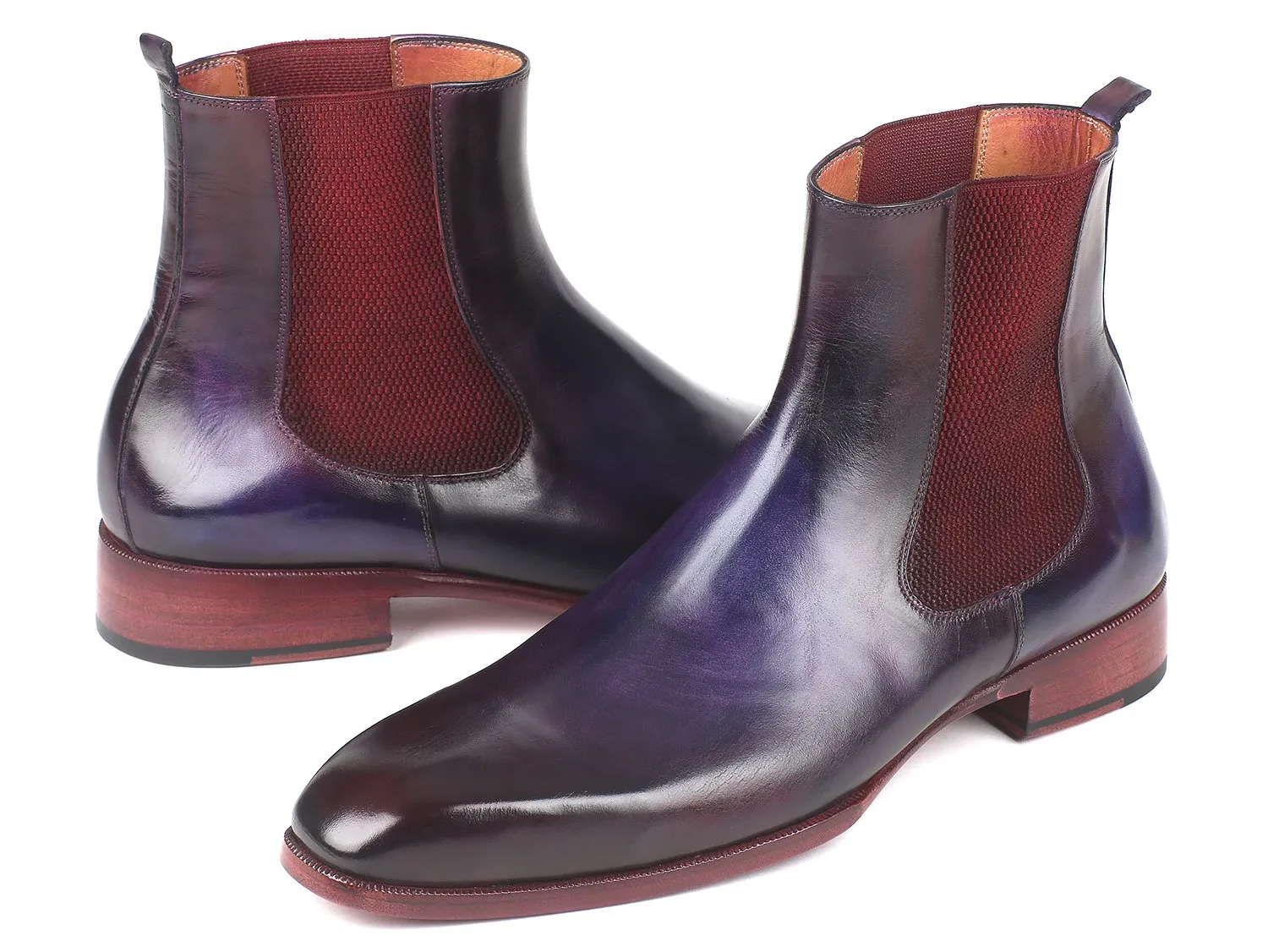 Paul Parkman Black & Gray Chelsea Boots (ID#BT661BLK)