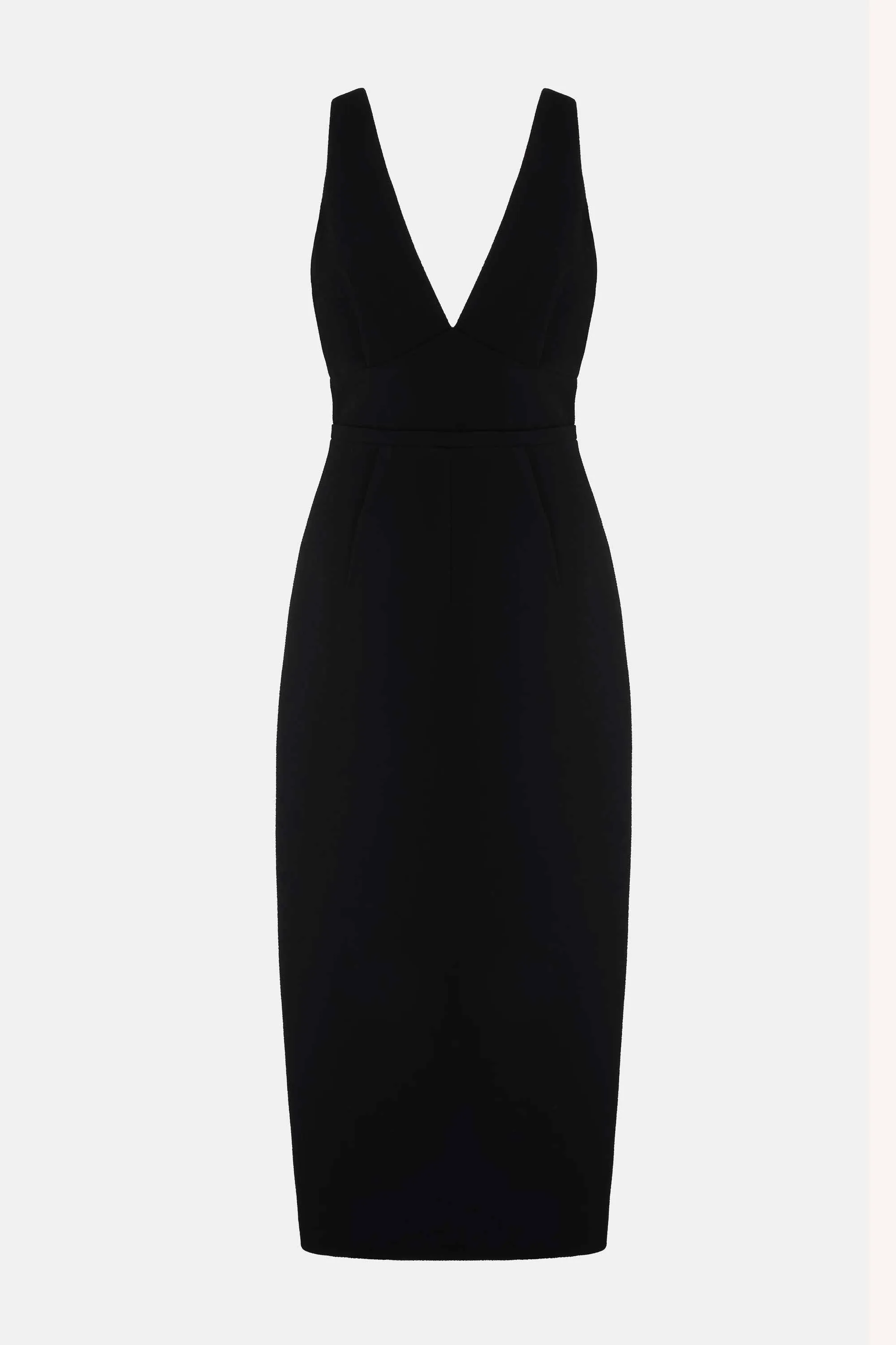Rara Dress in Black Double Crepe