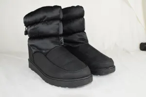 Soda Women Snow boots Waterproof Fur Lining Nylon Ankle Bootie Black SNOW size 9
