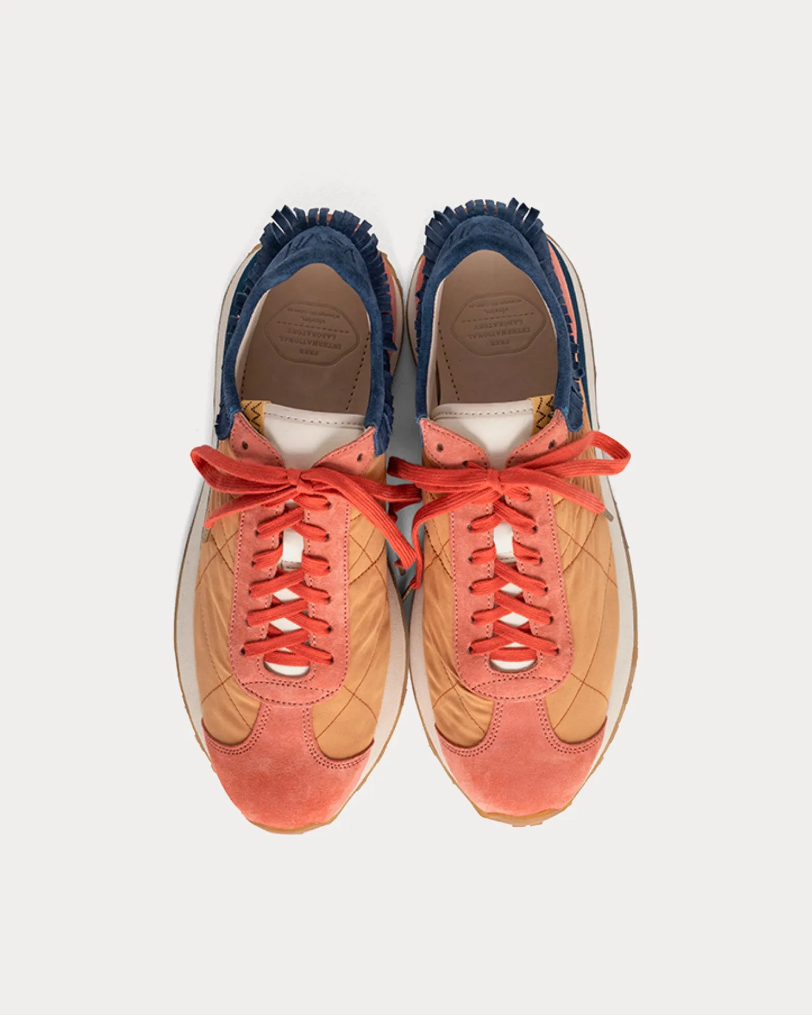 Walpi Runner Cotton & Nylon Orange Low Top Sneakers