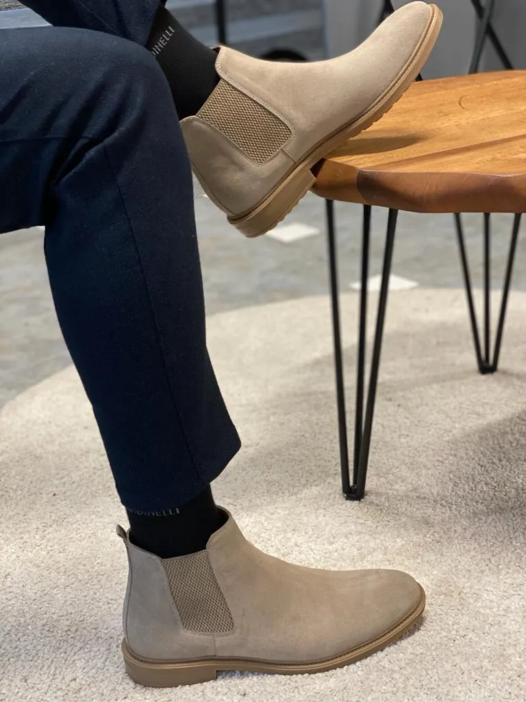 Warren Suede Genuine Rubber Sole Chelsea Boots