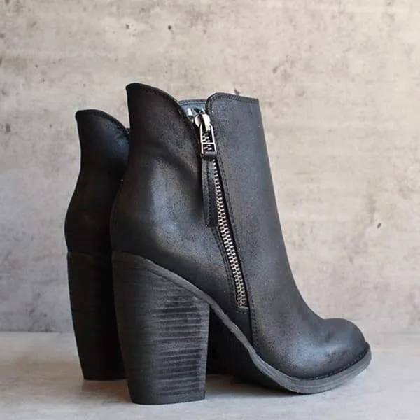women fashion chunky boots