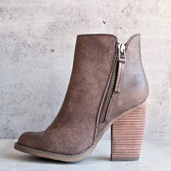women fashion chunky boots