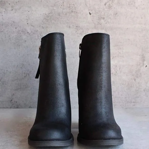 women fashion chunky boots
